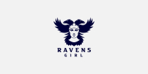 Raven Girl Logo Template  Screenshot 1