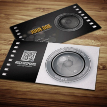 Black White Photography Business Card Screenshot 1