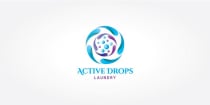 Active Water Drops Laundry Logo Screenshot 1