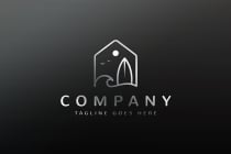 Surf House Logo Template Screenshot 2