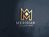 Meridian Letter M Logo Template Screenshot 1