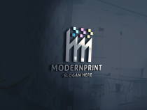 Modern Print Letter M Logo Screenshot 1