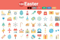 Easter Color Vector Icons Pack Screenshot 1