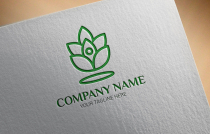 Abstract Green Lotus Logo Design Vector Screenshot 3