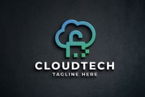 Cloud Tech Pro Logo Template Screenshot 1