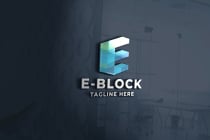 E-Block Letter E Pro Logo Template Screenshot 1