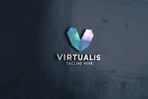 Virtualis Letter V Pro Logo Template Screenshot 1