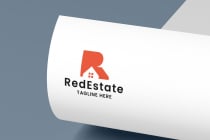 Red Real Estate Letter R Pro Logo Template Screenshot 2