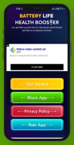 Battery Life Health Booster - Android Source Code Screenshot 2