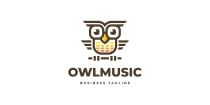 Owl Music Logo Template Screenshot 1