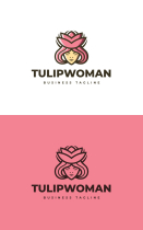 Tulip Woman Logo Template Screenshot 3