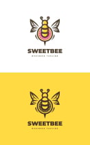 Cute Sweet Bee Logo Template Screenshot 3