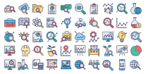 Explore And Analysis Vector Icons Set Screenshot 1