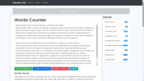 Words Counter PHP Script with Admin Panel Screenshot 1