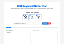 SEO Keyword Generator JavaScript Screenshot 1