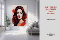 Big Painting on Interior Wall Mockup PSD  Screenshot 2