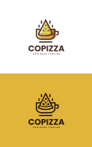 Coffee And Pizza Logo Template Screenshot 3