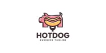 Pork Hotdog Logo Template Screenshot 1