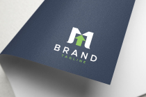 M Letter Arrow Up Logo Design Template Screenshot 2