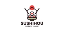 Sushi House Logo Template Screenshot 1