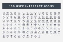 100 Standard User Interface Icons - 3 Versions Screenshot 1