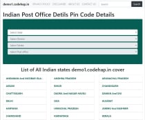 Indian Post Office Pin Code PHP Script Screenshot 2