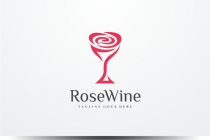 Rose Wine Vector Logo Template Screenshot 1