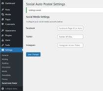 Social Auto Poster WordPress Plugin Screenshot 1