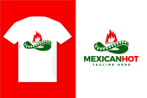 Mexican Hat With Hot Chili Fire Logo Design Screenshot 6