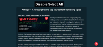 AntiCopy - JavaScript To Stop Content Being Copied Screenshot 1