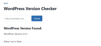 WP Version Checker Screenshot 2