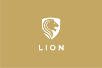 Golden Lion Shield Logo Template Screenshot 3