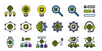 50 Artificial Intelligence Color Icons Screenshot 2