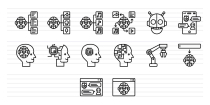 50 Artificial Intelligence Line Icons Screenshot 3