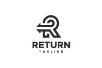 Return Letter R Logo Template Screenshot 3