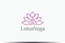 Mono Line Lotus Yoga Logo Screenshot 1