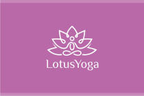 Mono Line Lotus Yoga Logo Screenshot 2