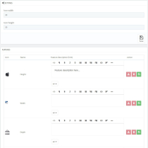 Product Features Icons Module for PrestaShop Screenshot 2