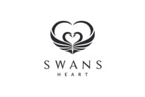 Swans Heart Logo Template Screenshot 3