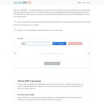 Web to PDF Converter Screenshot 1
