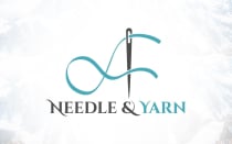 Letter A Needle and Yarn Thread Logo Design Screenshot 1