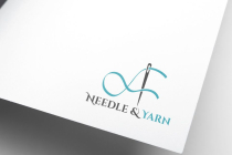 Letter A Needle and Yarn Thread Logo Design Screenshot 3