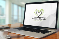 Green Nature Brand Heart Tree Logo Design Screenshot 3