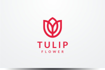 Tulip Flower Logo Template Screenshot 1