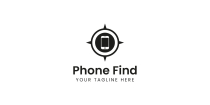 Phone Finder Logo with Navigation Compass Symbol Screenshot 2