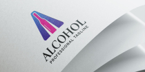 A Letter Alcohol Logo Design Screenshot 1