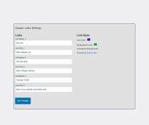 WP Plugin  Header Links Screenshot 1