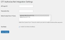 CF7 Authorize Net Integration Screenshot 1