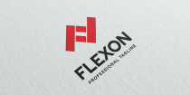 F Letter Flexon Logo Design Screenshot 1