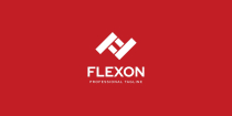 F Letter Flexon Logo Design Screenshot 3